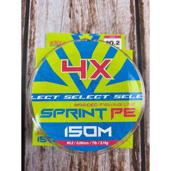 Шнур Select Sprint PE 4X Pink 150m #0.2/0.06mm 7lb/3.1kg, Диаметр: 0.06mm, Размотка: 150m, Выберите цвет: Рожевий, фото , изображение 5
