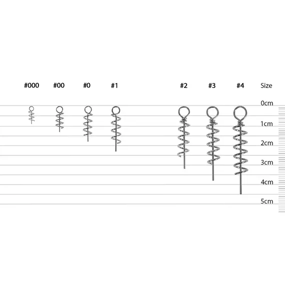 Штопор для силікону Select Soft Lures Screw #4 45mm (7 шт / уп), Размер: 45мм, фото , изображение 2