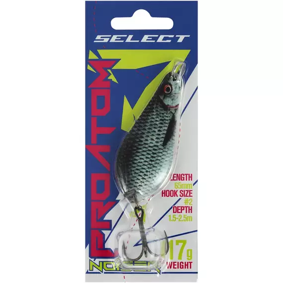 Блешня Select ProAtom Noiser 17.0g 65mm S46, Вес: 17г, Цвет блесны: S46, фото , изображение 2