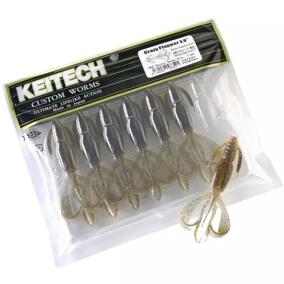 Силікон Keitech Crazy Flapper 2" PAL#11 Rotten Carrot (8 шт/уп), Довжина силікону: 2" (5.1 см), Колір силікону: PAL#11 Rotten Carrot, фото , изображение 2