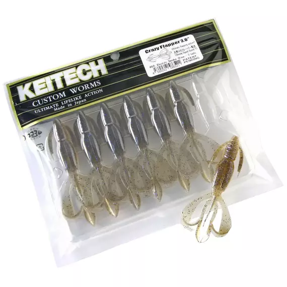 Силікон Keitech Crazy Flapper 2.4" #462T Electric Smoke Craw (10 шт / уп) к:electric smoke craw, Длина силикона: 2.4" (6.1 см), Расцветка силикона: #462T Electric Smoke Craw, фото , изображение 2