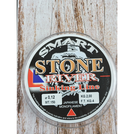 Жилка Smart Stone River Sinking 150m 0.12mm 2.0kg, Діаметр: 0.12mm, Розмотування: 150m, фото , изображение 5
