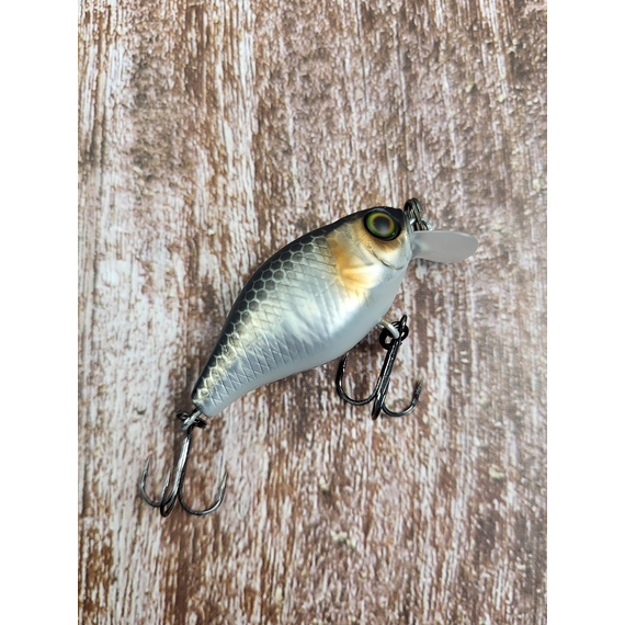 Воблер Jackall Chubby 38mm, 4гр, до 1м, UV Mat Silver&Black, Розмір/Вага: 38мм/4г, Колір воблера: UV Mat Silver&Black, фото , изображение 7