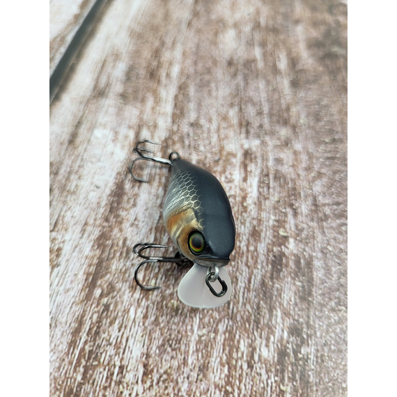 Воблер Jackall Chubby 38mm, 4гр, до 1м, UV Mat Silver&Black, Розмір/Вага: 38мм/4г, Колір воблера: UV Mat Silver&Black, фото , изображение 8