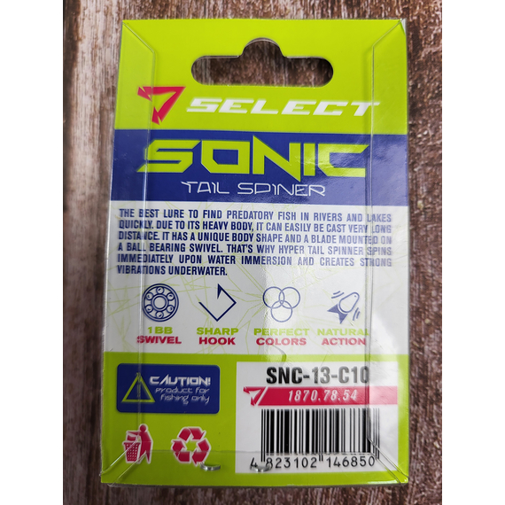 Тейл-спинер Select Sonic 13.0g #10, Вес: 13г, Цвет блесны: 10, фото , изображение 4