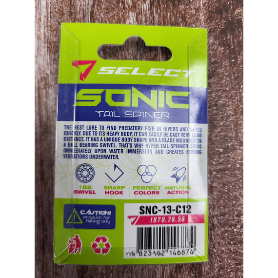 Тейл-спинер Select Sonic 13.0g #12, Вес: 13г, Цвет блесны: 12, фото , изображение 4