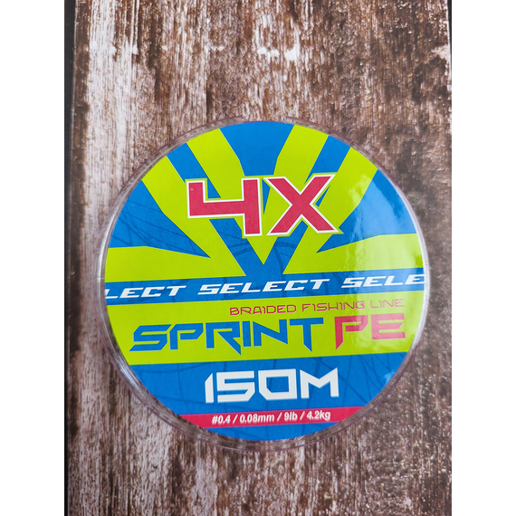 Шнур Select Sprint PE 4X Pink 150m #0.4/0.08mm 9lb/4.2kg, Диаметр: 0.08mm, Размотка: 150m, Выберите цвет: Рожевий, фото , изображение 6