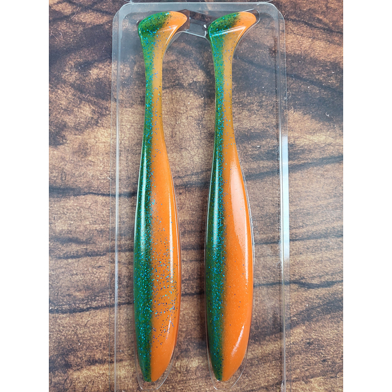 Силикон Keitech Easy Shiner 8" (2 шт/уп), цвет: pal#11 rotten carrot, Длина силикона: 8" (20.3 см), Расцветка силикона: PAL#11 Rotten Carrot, фото , изображение 5