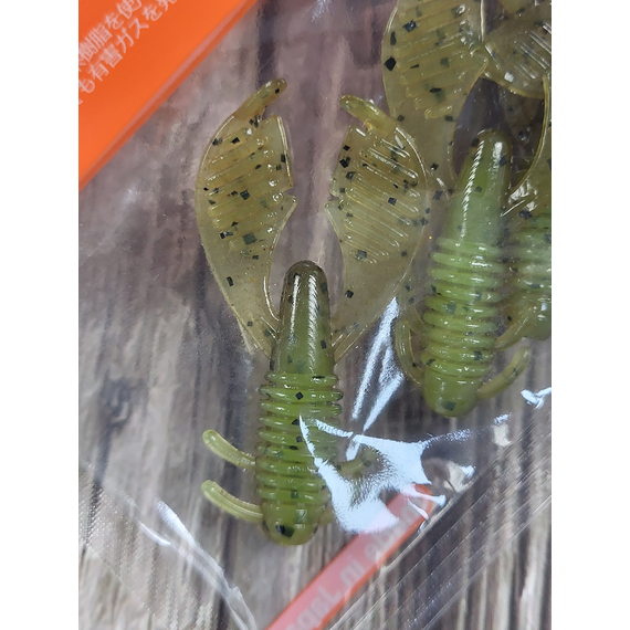 Силикон Reins AX Craw Mini 2" B08 Green Pumpkin Chart Melon (9шт/уп), Длина силикона: 2.0" (5,08 см), Расцветка силикона: B08 Green Pumpkin Chart Melon, фото , изображение 6