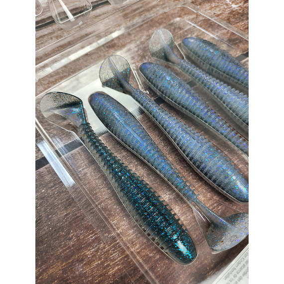 Силікон Keitech Swing Impact FAT 4.3" (6 шт/уп),, колір: ea#22 electric silver shi, Довжина силікону: 4.3" (10.9 см), Колір силікону: EA#22 Electric Silver Shi, фото , изображение 6