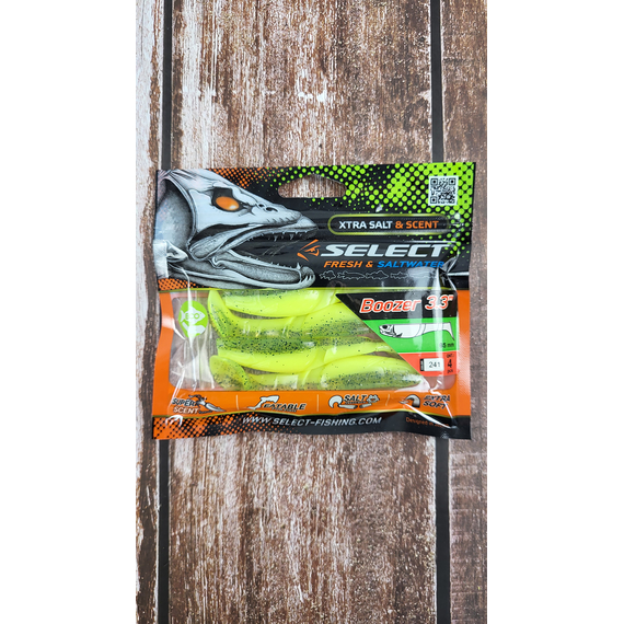 Силікон Select Boozer 3.3" #241 (4 шт / уп), Довжина силікону: 3.3" (8.38 см), Колір силікону: 241, фото , изображение 4