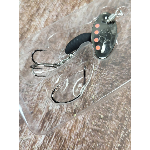 Мормышка Savage Gear Grub Spinners #1 3.8g Black Red Black, Вес: 3.8g, Цвет блесны: Black Red Black, фото , изображение 7