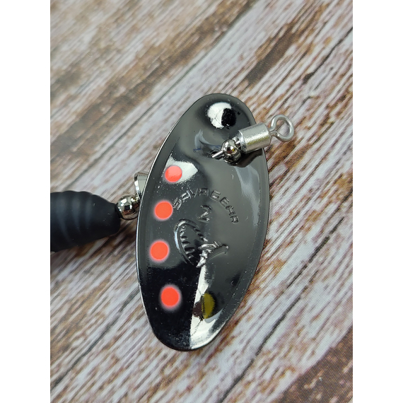 Мормышка Savage Gear Grub Spinners #2 5.8g Black Red Black, Вес: 5.8g, Цвет блесны: Black Red Black, фото , изображение 6