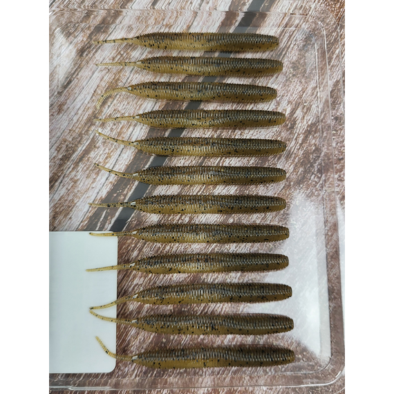 Силікон Keitech Sexy Impact 2.8" 12, колір:101 green pumpkin pp., Довжина силікону: 2.8" (7.1 см), Колір силікону: 101 Green Pumpkin PP, фото , изображение 9