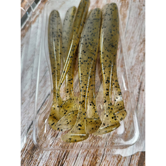 Силикон Keitech Easy Shiner 3.5" ц:414 green pumpkin pp.shad, Длина силикона: 3.5" (8.9 см), Расцветка силикона: 414 Green Pumpkin PP.Shad, фото , изображение 9