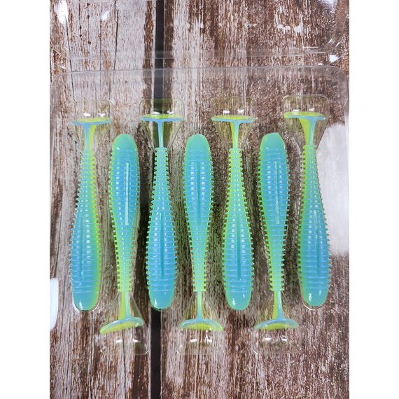 Силикон Keitech Swing Impact FAT 3.3" (7 шт/упак) цвет: pal#03 ice chartreuse, Длина силикона: 3.3" (8.4 см), Расцветка силикона: PAL#03 Ice Chartreuse, фото , изображение 6