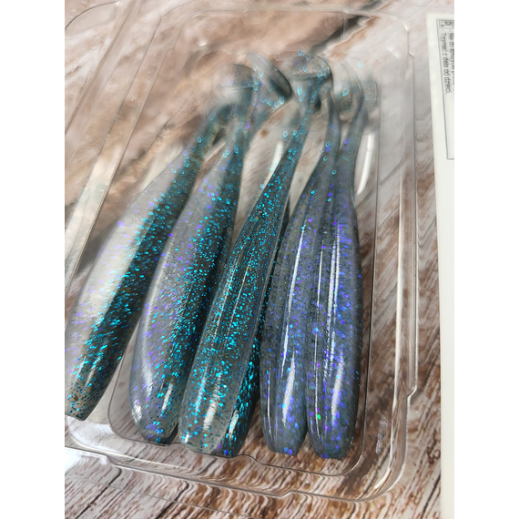 Силікон Keitech Easy Shiner 3.5" (7 шт/уп),, колір: ea#22 electric silver shi, Довжина силікону: 3.5" (8.9 см), Колір силікону: EA#22 Electric Silver Shi, фото , изображение 5