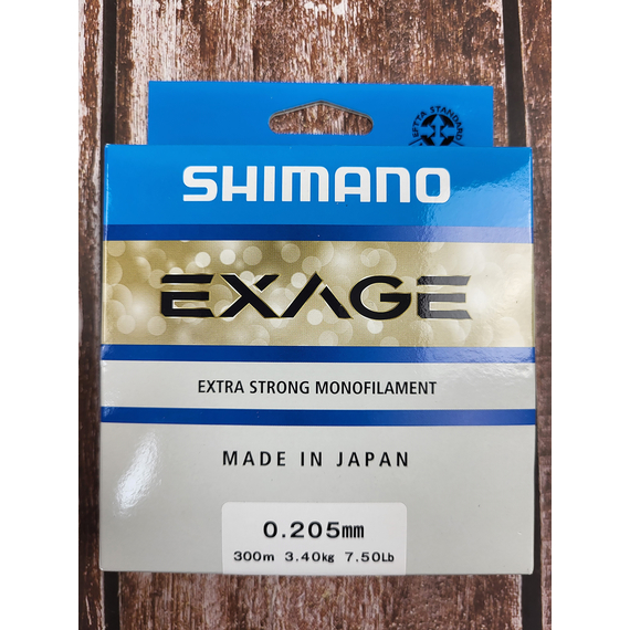 Жилка Shimano Exage 300m 0.205mm 3.4kg, Диаметр: 0.205mm, Размотка: 300m, фото , изображение 2