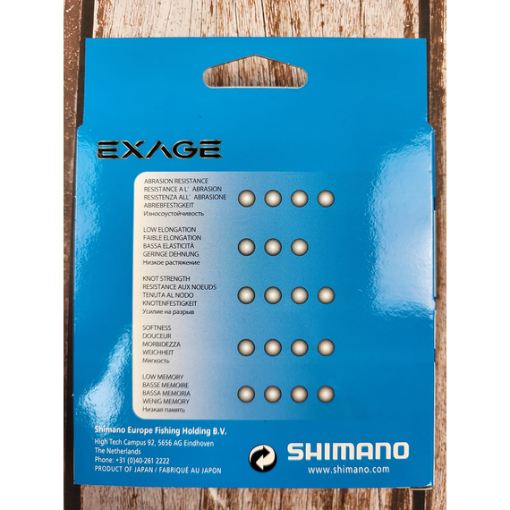 Жилка Shimano Exage 300m 0.205mm 3.4kg, Диаметр: 0.205mm, Размотка: 300m, фото , изображение 3