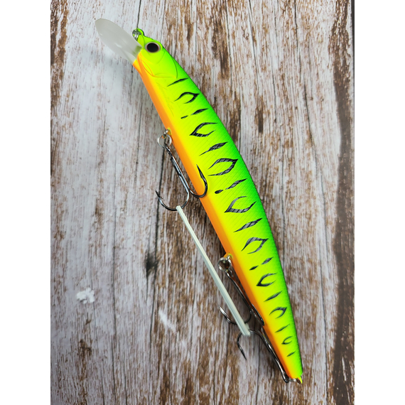 Воблер OSP Asura Rudra 130SP 130mm 20.0g M14 Mat tiger (1.8m), Колір воблера: M14, фото , изображение 6