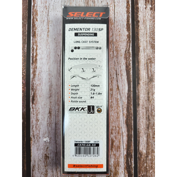 Воблер Select Dementor 130SP 130mm 21g #01 (1.6-1.8m), Цвет воблера: 01, фото , изображение 3