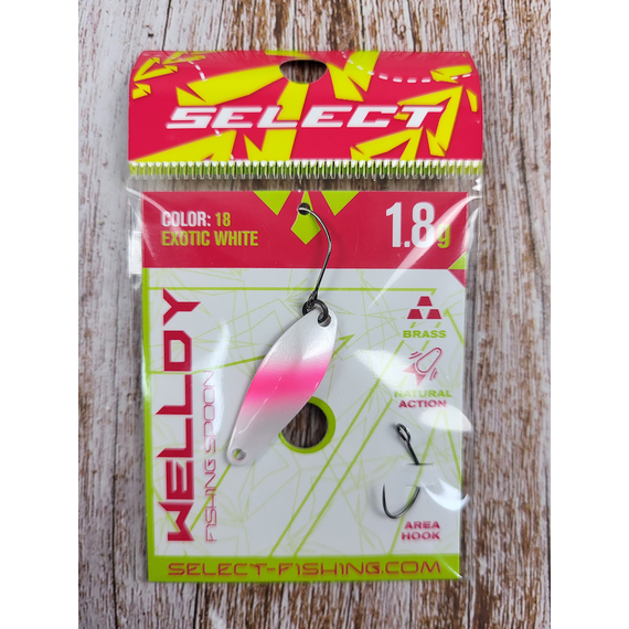 Мормышка Select Welldy 1.8g 31mm #18 Exotic White, Вес: 1.8, Цвет блесны: #18 Exotic White, фото , изображение 3