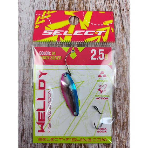 Блешня Select Welldy 2.5g 31mm #04 Fancy Silver, Вага блешні: 2.5, Колір блешні: #04 Fancy Silver, фото , изображение 3