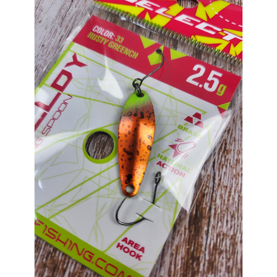Мормышка Select Welldy 2.5g 31mm #33 Rusty Greench, Вес: 2.5, Цвет блесны: #33 Rusty Greench, фото , изображение 5