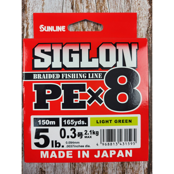 Шнур Sunline Siglon PE х8 150m (салат.) #0.3/0.094mm 5lb/2.1kg, Диаметр: #0.3/0.094mm, Выберите цвет: салатовий, фото , изображение 7