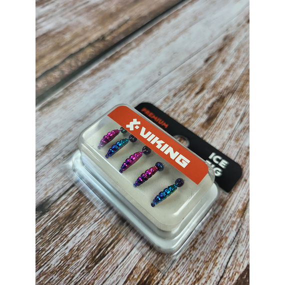 Мормышка вольфрамовая Viking Fishing Shrimp+bead 0.64g 8mm Rainbow (5шт), Размер/Вес: 8мм/0.64г, Цвет мормышки: Rainbow, фото , изображение 5