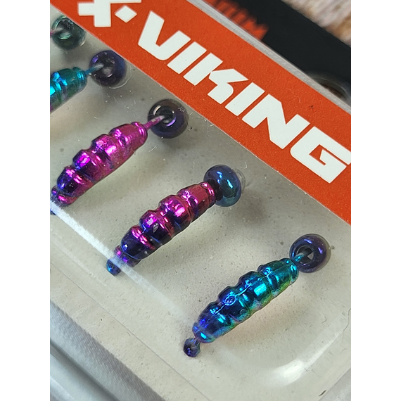 Мормышка вольфрамовая Viking Fishing Shrimp+bead 0.64g 8mm Rainbow (5шт), Размер/Вес: 8мм/0.64г, Цвет мормышки: Rainbow, фото , изображение 6