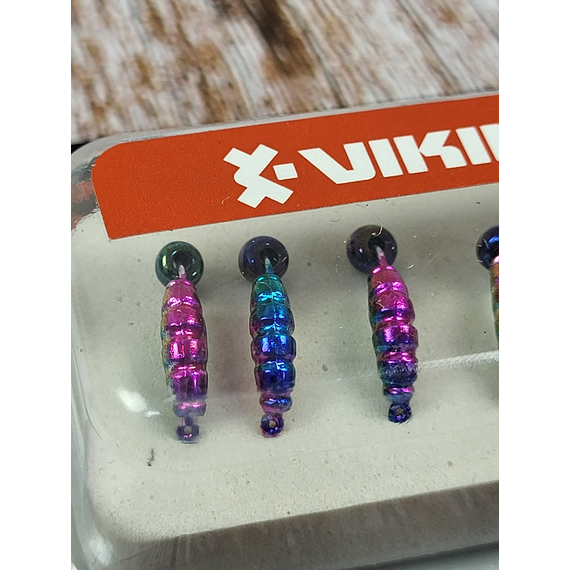 Мормышка вольфрамовая Viking Fishing Shrimp+bead 0.64g 8mm Rainbow (5шт), Размер/Вес: 8мм/0.64г, Цвет мормышки: Rainbow, фото , изображение 7