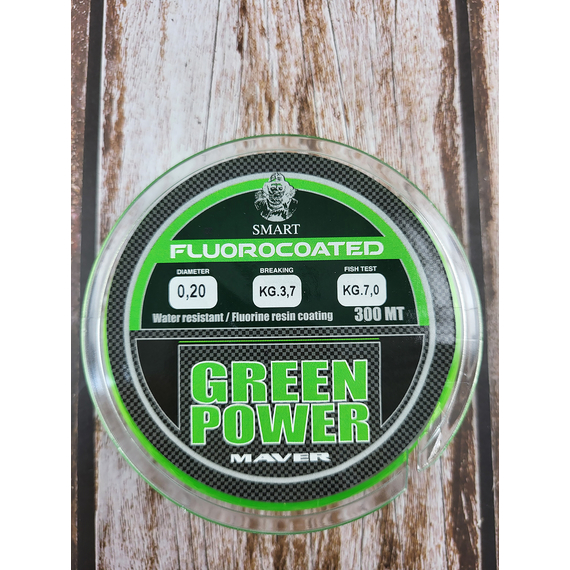 Волосінь Smart Green Power Fluorine 300m 0.20mm 3.7kg, Диаметр: 0.20mm, Размотка: 300m, фото , изображение 4