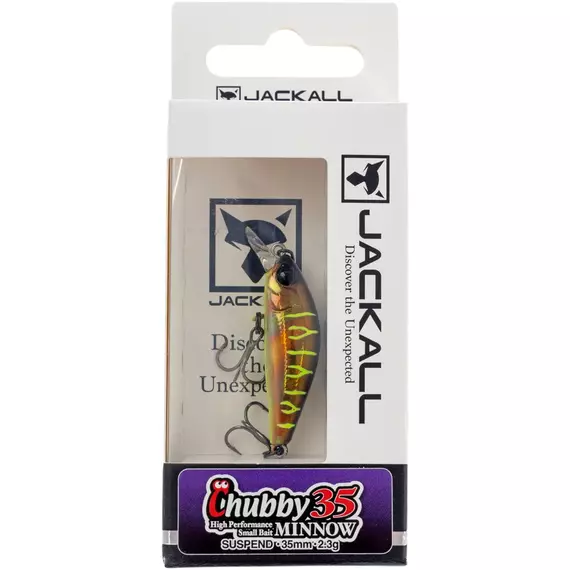 Воблер Jackall Chubby Minnow 35SP 35mm 2.3g Tiger Belly, Розмір/Вага: 35мм/2.3г, Колір воблера: Tiger Belly, фото , изображение 2