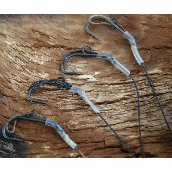 Повідцевий матеріал Katran Braided Hook Links Tuareg 20m 25lb Camo Brown Black, фото , изображение 6