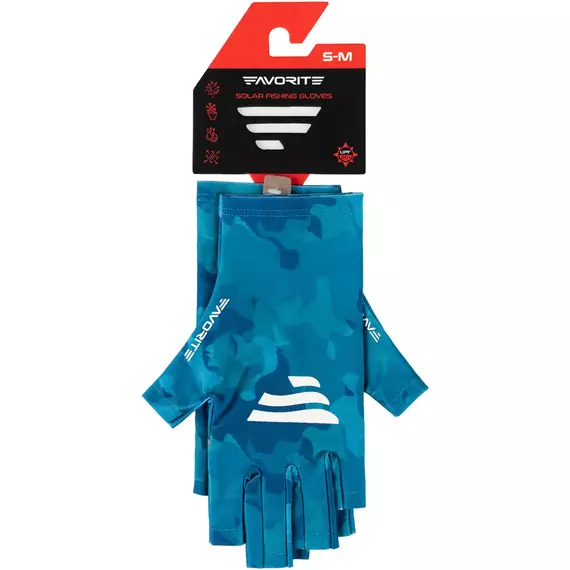 Рукавички Favorite Solar Fishing Gloves 5 Cut L/XL blue, Размер: L/XL, Модель: Blue, фото , изображение 5