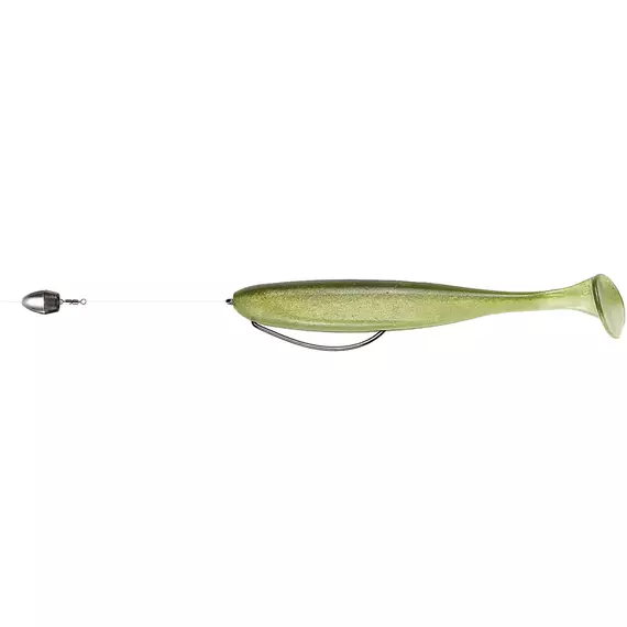 Силікон Keitech Easy Shiner 4.5" #414 Green Pumpkin PP.Shad (6 шт / уп) к:green pumpkin pp shad, Длина силикона: 4.5" (11.4 см), Расцветка силикона: #414 Green Pumpkin PP.Shad, фото , изображение 8