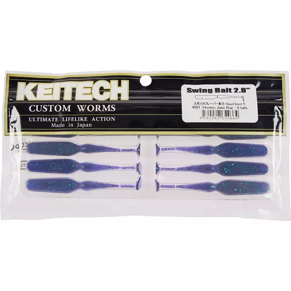 Силікон Keitech Swing Bait 2.8" #408 Electric June Bug (8 шт/уп), Довжина силікону: 2.8" (7.1 см), Колір силікону: #408 Electric June Bug, фото , изображение 2