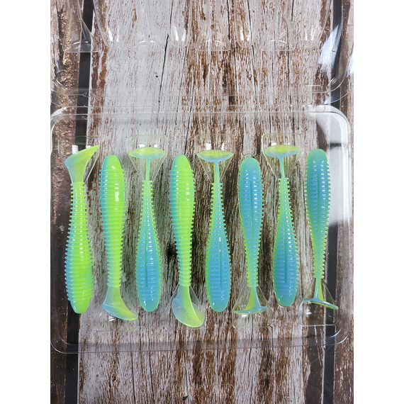 Силикон Keitech Swing Impact FAT 2.8" (8 шт/упак) цвет: pal#03 ice chartreuse, Длина силикона: 2.8" (7.1 см), Расцветка силикона: PAL#03 Ice Chartreuse, фото , изображение 5