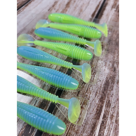 Силикон Keitech Swing Impact FAT 2.8" (8 шт/упак) цвет: pal#03 ice chartreuse, Длина силикона: 2.8" (7.1 см), Расцветка силикона: PAL#03 Ice Chartreuse, фото , изображение 7