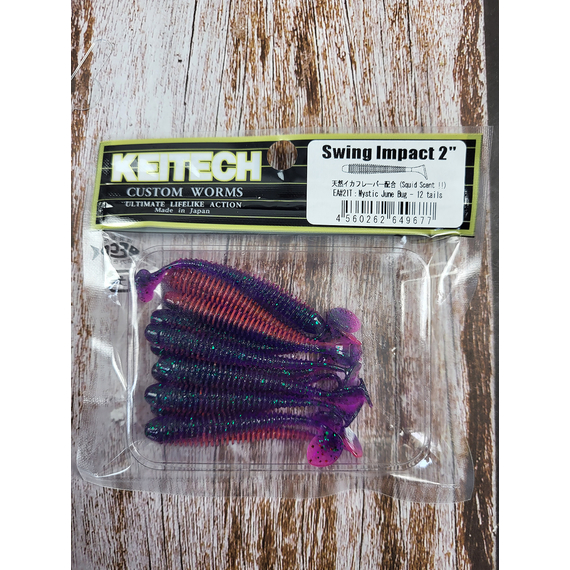 Силикон Keitech Swing Impact 2" (12 шт/уп), цвет: ea#21 mystic june bug, Длина силикона: 2" (5.1 см), Расцветка силикона: EA#21 Mystic June Bug, фото , изображение 2