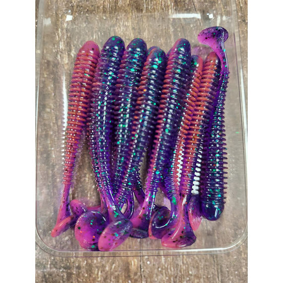 Силикон Keitech Swing Impact 2" (12 шт/уп), цвет: ea#21 mystic june bug, Длина силикона: 2" (5.1 см), Расцветка силикона: EA#21 Mystic June Bug, фото , изображение 4