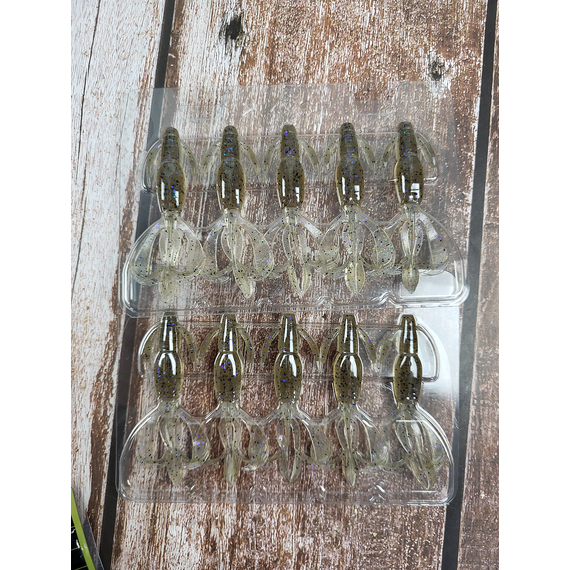Силікон Keitech Crazy Flapper 2.4" #462T Electric Smoke Craw (10 шт / уп) к:electric smoke craw, Длина силикона: 2.4" (6.1 см), Расцветка силикона: #462T Electric Smoke Craw, фото , изображение 14