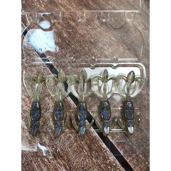 Силікон Keitech Crazy Flapper 2.4" #462T Electric Smoke Craw (10 шт / уп) к:electric smoke craw, Длина силикона: 2.4" (6.1 см), Расцветка силикона: #462T Electric Smoke Craw, фото , изображение 15