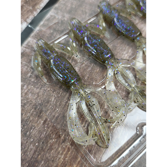 Силікон Keitech Crazy Flapper 2.4" #462T Electric Smoke Craw (10 шт / уп) к:electric smoke craw, Длина силикона: 2.4" (6.1 см), Расцветка силикона: #462T Electric Smoke Craw, фото , изображение 17