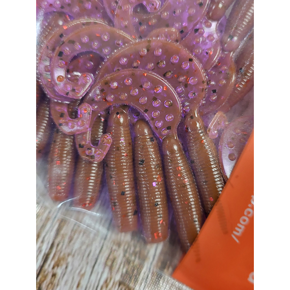 Силикон Reins Fat G-Tail Grub 2" 583 LOX (20шт/уп), Длина силикона: 2.0" (5,08 см), Расцветка силикона: 583 Lox, фото , изображение 6