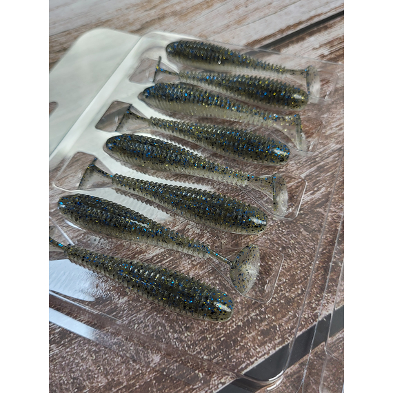 Силикон Keitech Swing Impact FAT 2.8" (8 шт/упак) цвет: 418 bluegill flash, Длина силикона: 2.8" (7.1 см), Расцветка силикона: 418 Bluegill Flash, фото , изображение 9