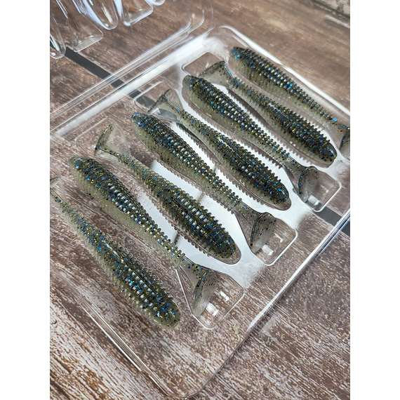 Силикон Keitech Swing Impact FAT 2.8" (8 шт/упак) цвет: 418 bluegill flash, Длина силикона: 2.8" (7.1 см), Расцветка силикона: 418 Bluegill Flash, фото , изображение 11
