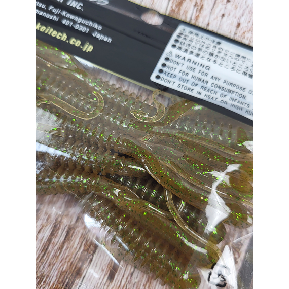 Силикон Keitech Hog Impact 4" (8 шт/упак), цвет:309 sahara olive flk., Длина силикона: 4" (10.2 см), Расцветка силикона: 309 Sahara Olive Flk, фото , изображение 6