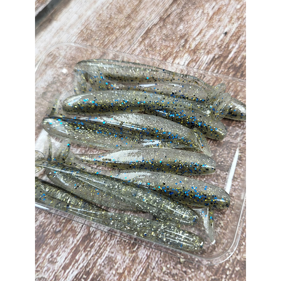 Силикон Keitech Easy Shiner 2" (12 шт/упак) ц:418 bluegill flash, Длина силикона: 2" (5.1 см), Расцветка силикона: 418 Bluegill Flash, фото , изображение 8